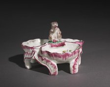 Triple Salt Cellar, c. 1765. Creator: Mennecy Factory (French).