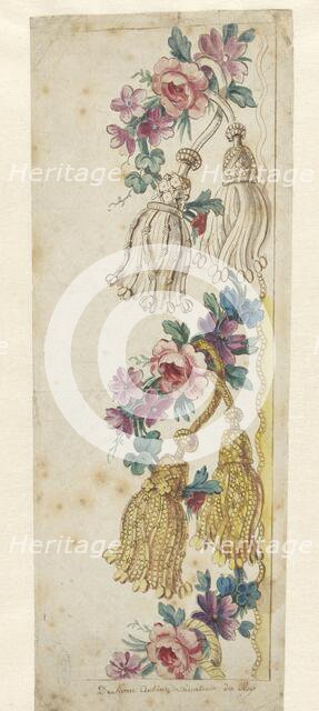 Design for an Embroidered Border, c.1765-1775. Creator: Charles-Germain de Saint-Aubin.