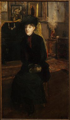 Portrait of Mary Cassat (1845-1926), painter, 1885. Creator: Jacques Emile Blanche.