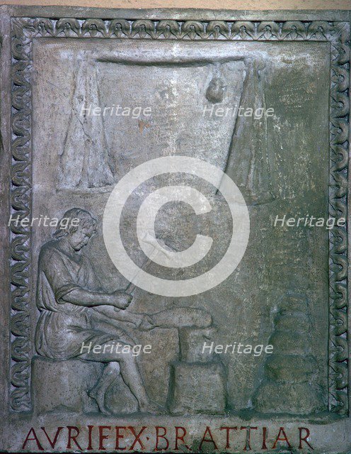 Roman smith at work, 2nd century. Artist: Unknown