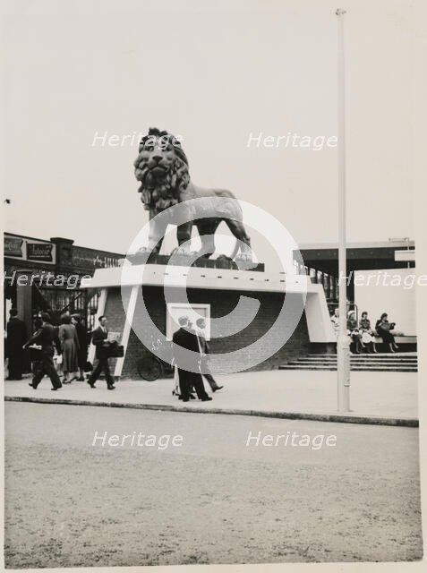 South Bank Lion, York Road, Lambeth, Greater London Authority, 1951. Creator: JR Uppington.