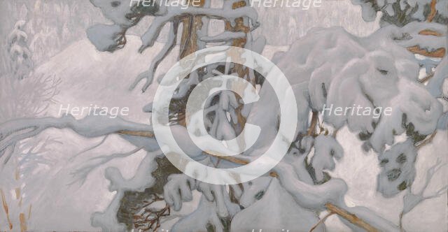 Winter, study for the Juselius Mausoleum frescoes, 1902. Creator: Akseli Gallen-Kallela.