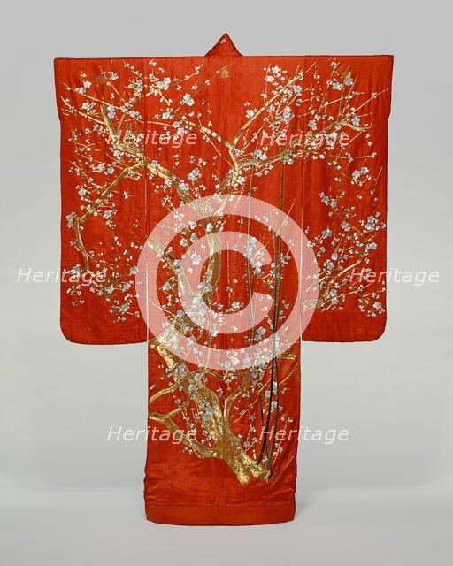 Furisode, Japan, late Edo period (1789-1868), 1801/1868. Creator: Unknown.