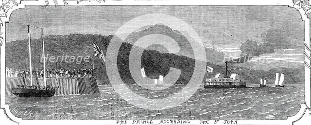 The Prince ascending the St. John, 1860. Creator: Smyth.