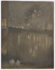 Nocturne: Grey and Gold?Canal, Holland, 1882. Creator: James Abbott McNeill Whistler.