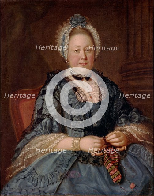 Portrait of Countess Tolstaya, née Lopukhina, 1768. Artist: Argunov, Ivan Petrovich (1729-1802)