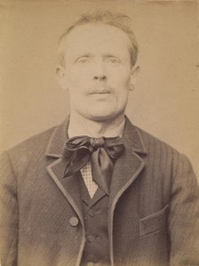 Raboin. émile, Pierre. 41 ans, né à Ouzoir-sur-Loire (Loiret). Distillateur. Assoc. de mal..., 1894. Creator: Alphonse Bertillon.