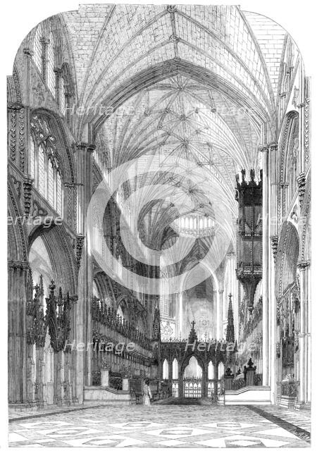 Ely Cathedral Restored - the Choir, 1856.  Creator: J. & A.W..