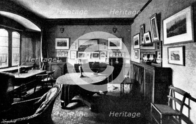 The late Lord Randolph Churchill: room occupied by Lord Randolph Churchill at Merton College, 1895. Creator: Hills and Saunders.