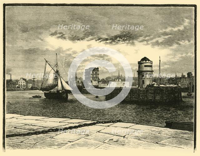 'Entrance to Douglas Harbour', 1898. Creator: Unknown.