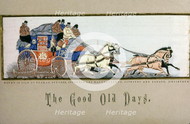 The Good Old Days (also known as "The London and York Royal Mail Coach"), Coventry, After 1879. Creator: Thomas Stevens.