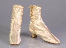 Wedding boots, American, 1873. Creator: Edwin C. Burt & Co..