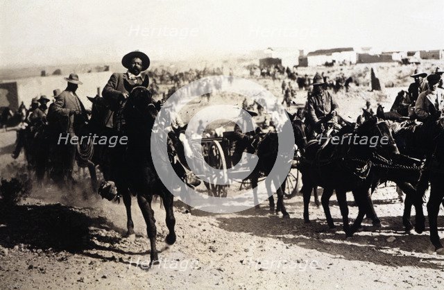 Francisco Villa 'Pancho Villa' (1878-1923), Mexican revolutionary, the General at the head of an …