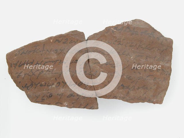 Ostrakon, Coptic, 7th century. Creator: Unknown.