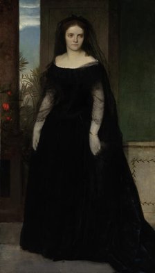Portrait of the Actress Fanny Janauschek, 1861. Creator: Arnold Bocklin.