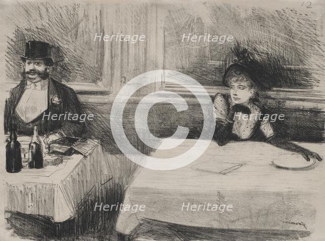At the Restaurant. Creator: Jean Louis Forain (French, 1852-1931).