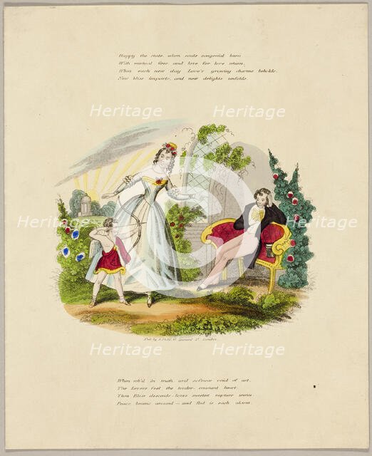 Happy the State (valentine), c. 1842. Creator: Unknown.