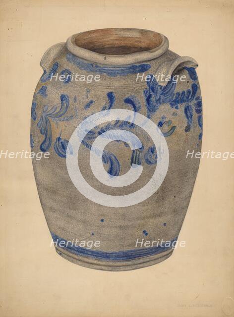 Stoneware Crock, 1935/1942. Creator: Mary Fitzgerald.