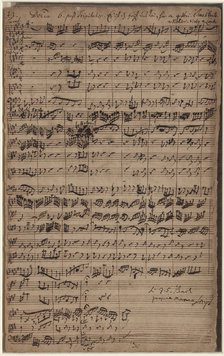 Autograph manuscript of the Cantata Es ist das Heil uns kommen her (BWV 9), 1731.