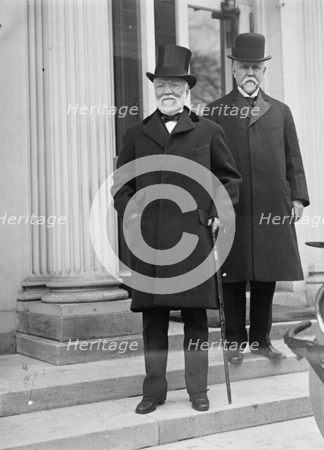 Andrew Carnegie with Theodore Gilman, 1914. Creator: Harris & Ewing.