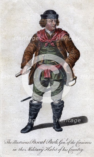 Pascal Paoli, 18th century Corsican general and patriot. Artist: Unknown