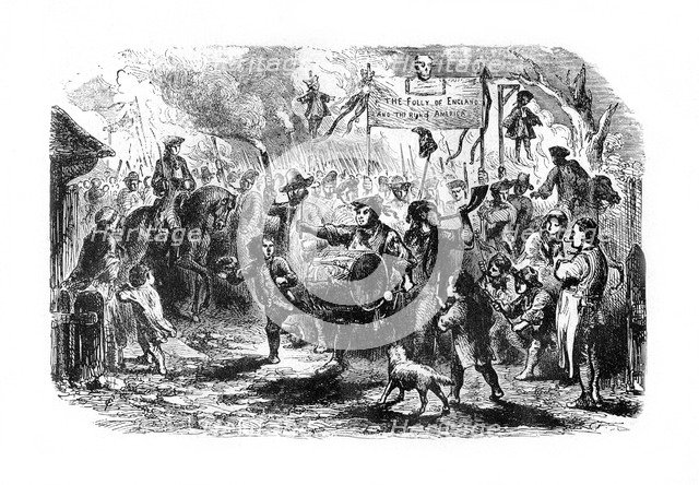 The Stamp Riots of New York, c1765, (1872). Artist: Unknown