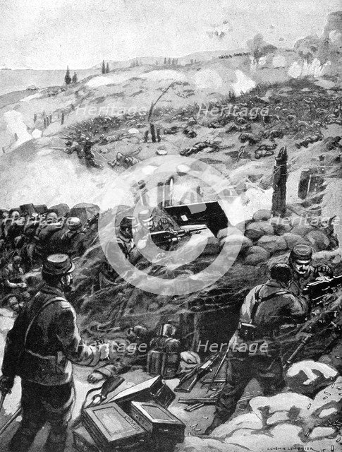 'Combat in the Dardanelles, Achi Baba', 1915. Artist: Unknown