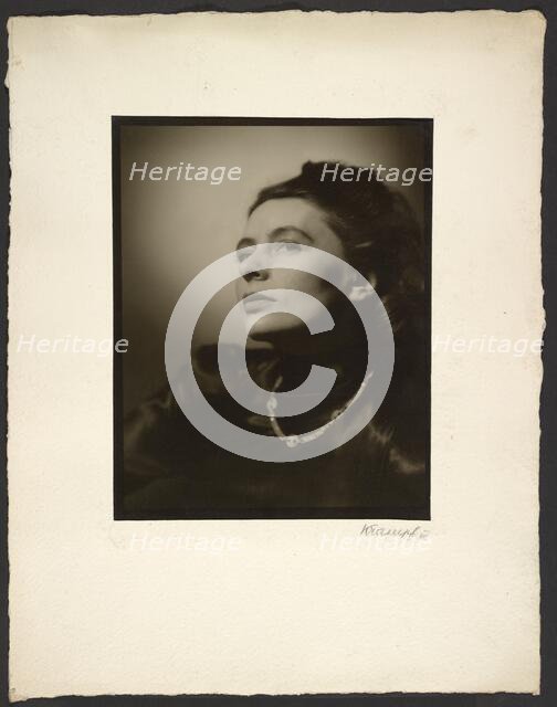 Woman with diamond necklace, 1945-1946. Creator: Gunther Krampf.