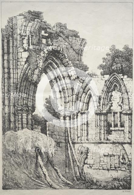 A Series of Ancient Buildings and Rural Cottages in the North of England: At York, Ruins, 1821. Creator: Samuel Prout (British, 1783-1852).