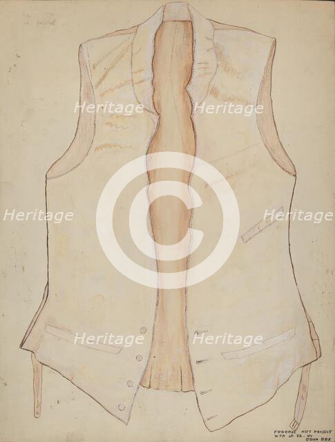 Wedding Vest, 1935/1942. Creator: Edna C. Rex.