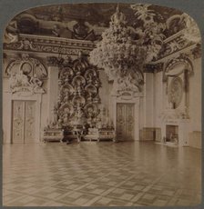 'Throne Room, Royal Palace, Berlin, with-plate-laden sideboard and regal decorations, Germany', 1903 Creator: Underwood & Underwood.