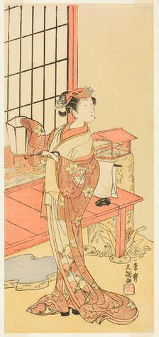 The Actor Segawa Kikunojo II, Possibly as Princess Ayaori in the Play Ima o Sakari..., c. 1768. Creator: Ippitsusai Buncho.