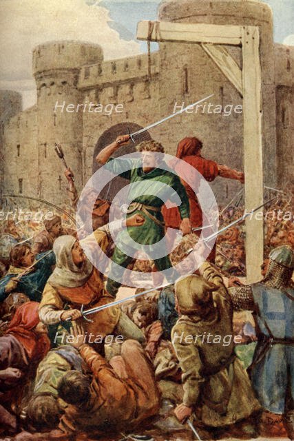 'Back to Back Stood The Dauntless Two', 1932.  Creator: Howard Davie.