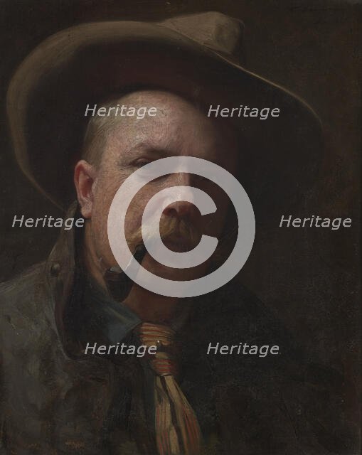 Self-Portrait in a Hat, 1901. Creator: Damazy Kotowski.