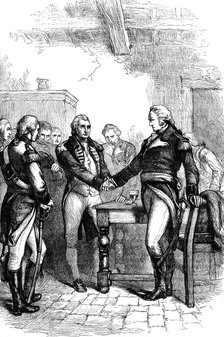 Washington taking leave of his old comrades, 1783 (c1880). Artist: Unknown