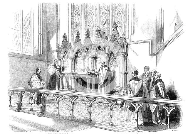 The altar of the new church of St. Giles. Camberwell - ceremony of consecration, 1844. Creator: Unknown.