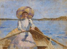 Woman Rowing, Sketch, 1892. Creator: Maria Wiik.