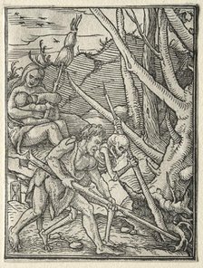 The Dance of Death: Adam Tilling the Earth. Creator: Hans Holbein (German, 1497/98-1543).