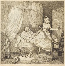A Bed-warmer, c. 1785. Creator: Thomas Rowlandson.