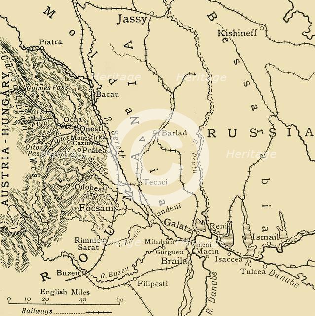 'The Russo-Roumanian Retreat to the Sereth Line', First World War, c1916, (c1920). Creator: Unknown.