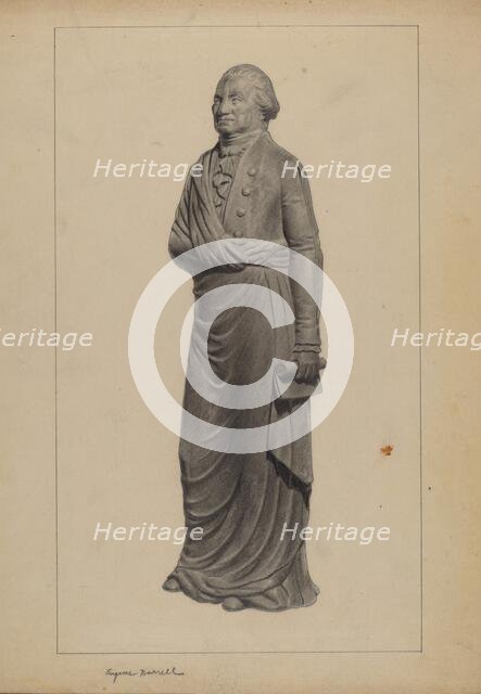 Cast Iron Figure, 1935/1942. Creator: Eugene Barrell.