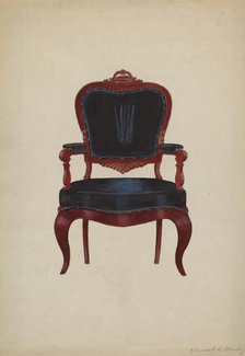 Armchair, 1935/1942. Creator: Edward A Darby.