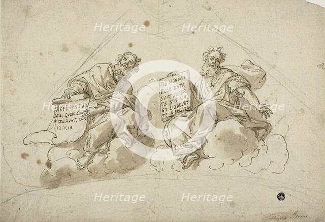 Spandrel with Two Prophets (recto), n.d. Creator: Simone Pignoni.