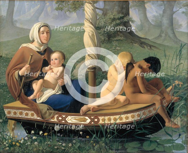 Infancy. From the series: The Four Ages of Man, 1840-1845. Creator: Ditlev Blunck.