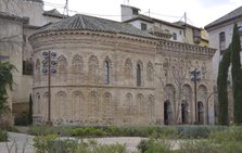 Northwest facade and apse, Cristo de la Luz Shrine, Toledo, Castile-La Mancha, Spain, 2022. Creator: LTL.