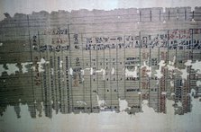 Egyptian monthly accounts from the archive of a temple. Artist: Unknown