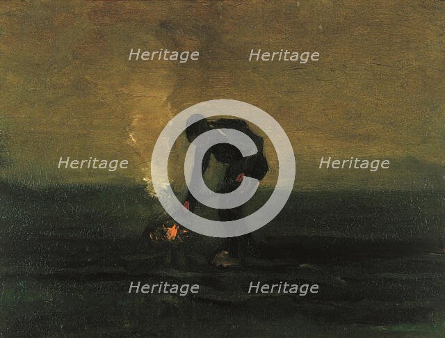 Peasant Burning Weeds, 1883. Creator: Gogh, Vincent, van (1853-1890).