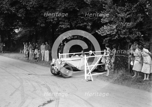 WC Butler's Singer B37, winner of a premier award at the MCC Torquay Rally, July 1937. Artist: Bill Brunell.
