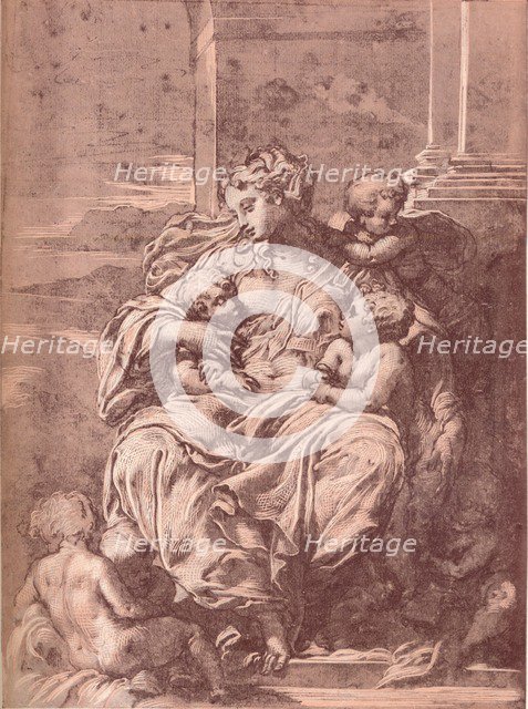 Charity, 16th century, (1903). Artist: Francesco Primaticcio