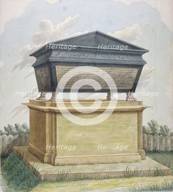 Monument in the churchyard of St Mary the Virgin, Leyton, Waltham Forest, London, c1820. Artist: Anon